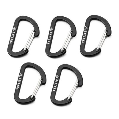 Daytona Aluminum Accessory Carabiners Small Size for Camping and Outdoor Gear 5-Piece Set 70122