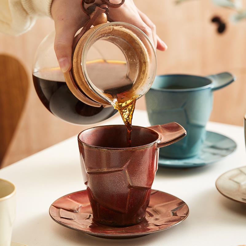Ceramic Coffee Cup Saucer Creative Latte Cup Coffee Cup Household Hand Coffee Cup Breakfast Cup