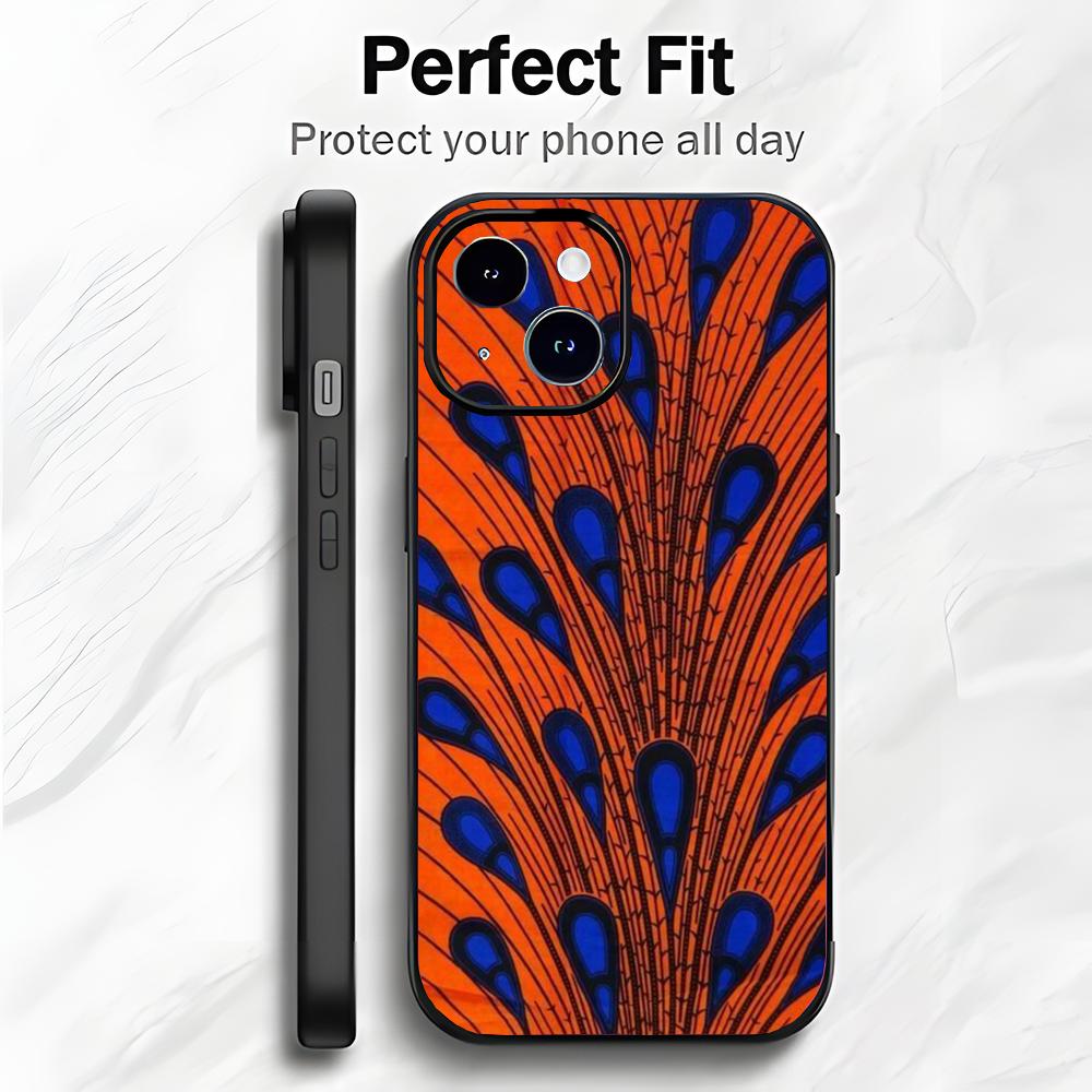 

African Wax Fabric cool Art Phone Case Phone Case Soft Packaging Lightweight For iPhone17 16 15 14 13ProMax iphone17air