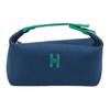 Hermes Bride-A-Brac Palladium Coated Canvas Storage Bag Men bags Navy-Blue H103222M03