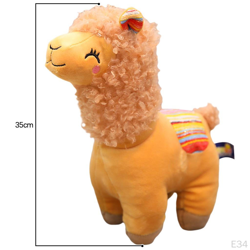 Alpaca Plush Toy Pillow Llama Doll Cushion Office Years Gift for Kids Adults