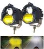Motorcycle Fog Lights, White/Amber LED Motorcycle Headlights for Motorcycles, SUVs, Trucks, ATVs, UTVs, and Pickups