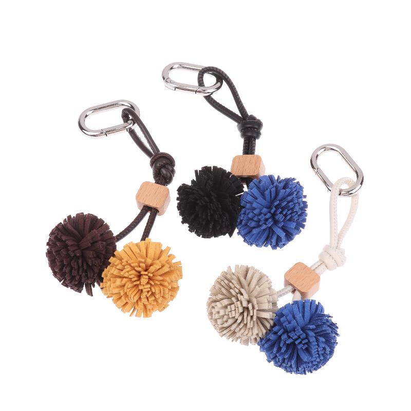 Blumen Quaste Kugel Taschenanhänger Schlüsselanhänger Lederanhänger Luxus Einfach All-Matching Taschen Dekoration Zubehör