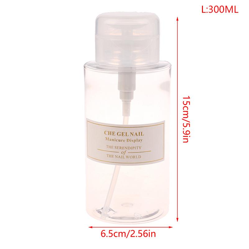 Nachfüllbare Flasche Nagelreiniger Behälter wiederverwendbar Presse Pumpe Spender leer