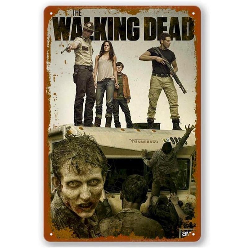 Metal Tin Poster The Walking Dead Movie Metal Sign Plaque Poster for Bar Club Wall Decor Retro Home Vintage Wall Plate Pendant