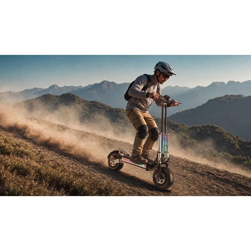 OOTD T90 E-Scooter Peak Power 3000W*2 Motor 60V31.2ah Off-road Electric Scooter 13 Inch Tire All Terrain NFC Features EScooters