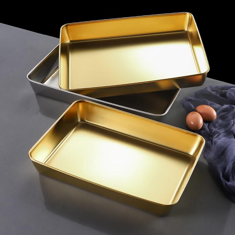 Stainless Steel Rectangular Serving Tray with Transparent Lid