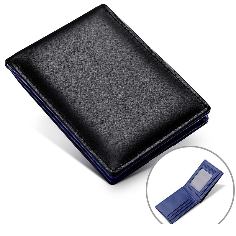 Men s leather wallet RFID Microfiber Leather wallet minimalism credit card holder Mini women s wallets