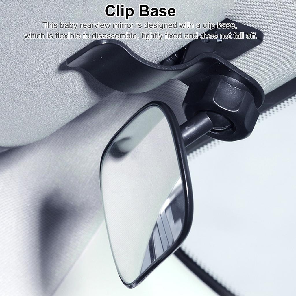360 Degree Baby Car Mirror with Rear View Mirror for Infants and Toddlers