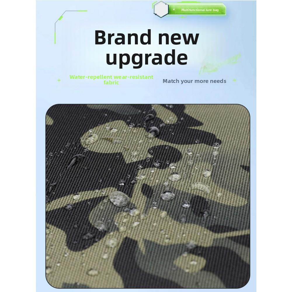 Luya Tasche, Bauchtasche, Schulterrucksack, Umhängetasche, Angelrutentasche, Köderbox, Angeltasche, Camouflage Angeltasche mit großem Fassungsvermögen.