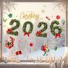 2026 Christmas Window Stickers Xmas Wall Sticker Decals Kid Room Wall Merry Christmas Decorations for Home 2026 New Year Sticker