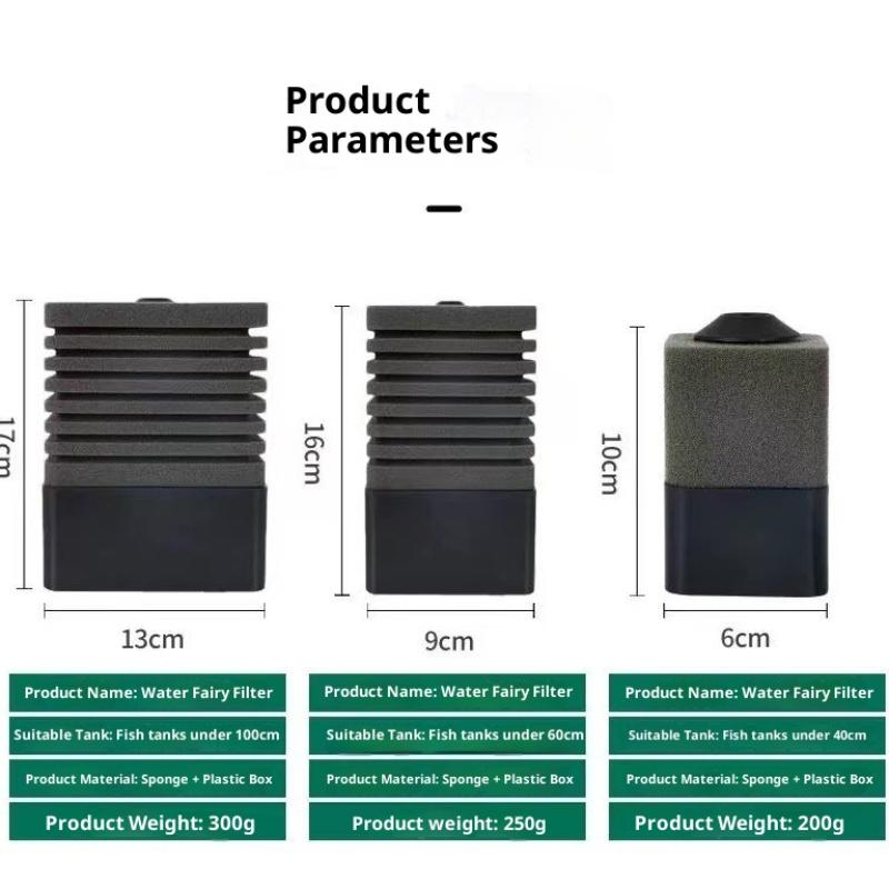 Akvaryum Balık Tankı Karides Göleti İçin Yeni Biyo Sünger Filtre Hava Pompası Biyokimyasal Filtrasyon Sessiz Köpük Akvaryum Aksesuarları