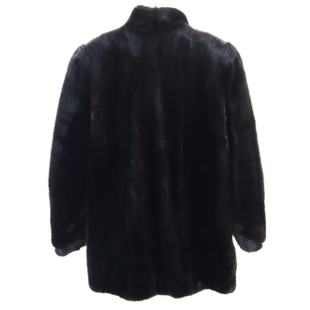 SAGA MINK Mink Fur Fur Coat 13 Black Half Coat Women Used