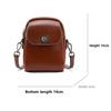 New Shoulder Cowhide Mobile Phone Bag Small Satchel Simple Fashion Versatile Women's Design Sense Niche Messenger Bag