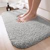 Samt-Badezimmer-Verdickungsmatte, rutschfeste Badteppiche im Waschbecken, Badewannen-Seitenbodenteppich, Duschraum-Fußmatte, Memory Foam 3D-Pad