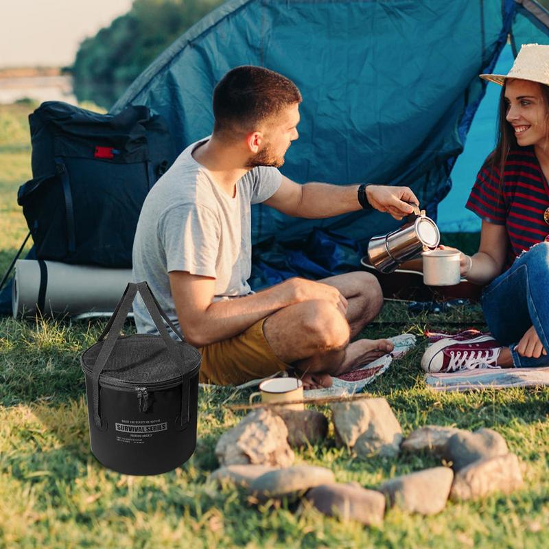 Foldable Camp Bucket 22L Camping Storage Folding Bucket Easy Hold Wash Basin Bucket For Fishing Good Hiking Picnics