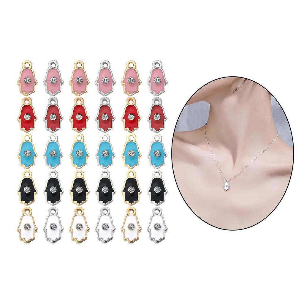 30 Charms Pendants Colourful Necklace Jewelry DIY Craft Ornaments Palm