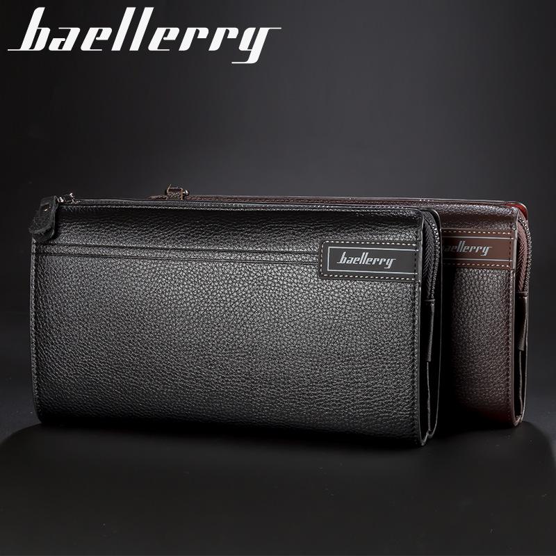 

Baellerry Мужчины Бизнес Случайные длинные кошельки Pu Кожа Циппер Телефон Clutch Сумки Кошелек