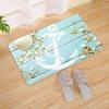Nautical Anchor & Seashell Print Doormat for Living Room Kitchen Indoor Outdoor Entryway Washable Rug Beach House Decor