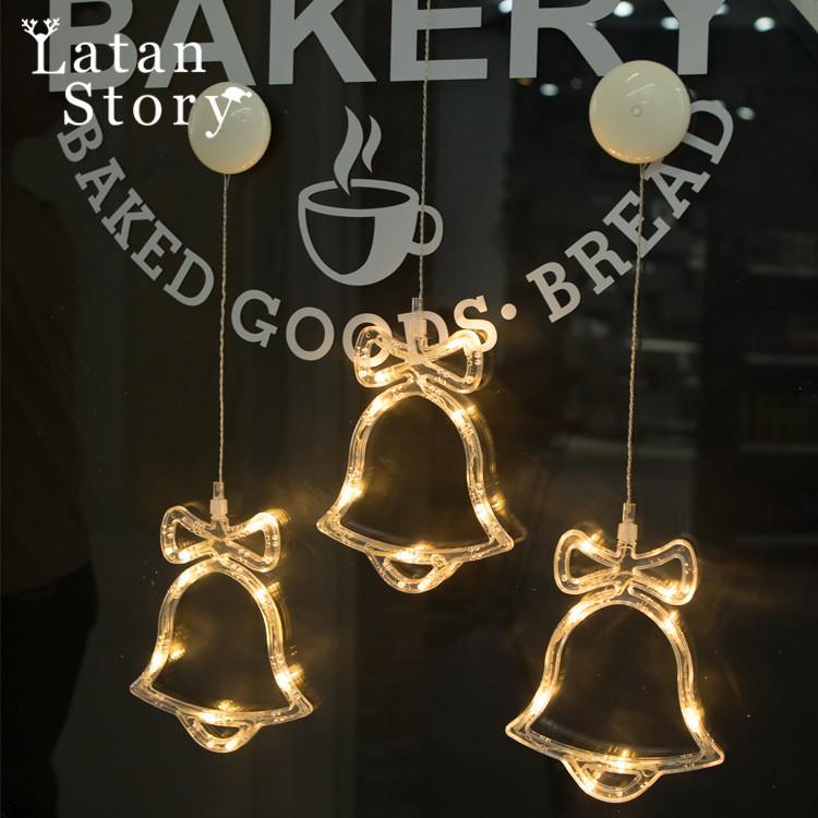 Seasonal Christmas Pvc Sucker Lights Reindeer Moon Snowflake Holiday Decor Party