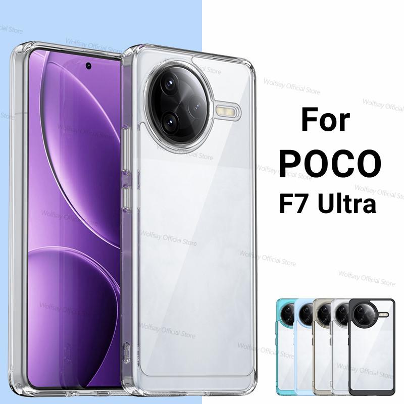 Pro Xiaomi Poco F7 Ultra Pouzdro Xiaomi Poco F7 Ultra Kryt Nárazník Průhledný PC + TPU Nárazuvzdorný Kryt na Zadní Stranu Telefonu Xiaomi Poco F7 Ultra