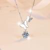 1ct Moissanite Woman Pendant Sier Necklace for Women Chains Party Bridal Fine Jewelry 925sterling Silver Necklace
