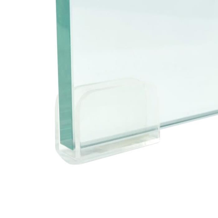 VidaXL Meuble TV / pour moniteur 90 x 30 x 13 cm Verre Transparent