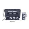 Book Counter Sign Reading Goal Number Books Read This Year Counter Home Decor For Bookshelves Lovers Women Farmhouse Living Room