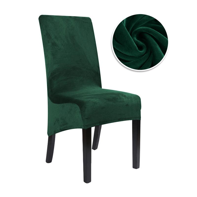 1piece Velvet Fabric Chair Cover Special Large Spandex Cheap Long Back Chair Covers XL Size Seat Cover For Dining Room Home