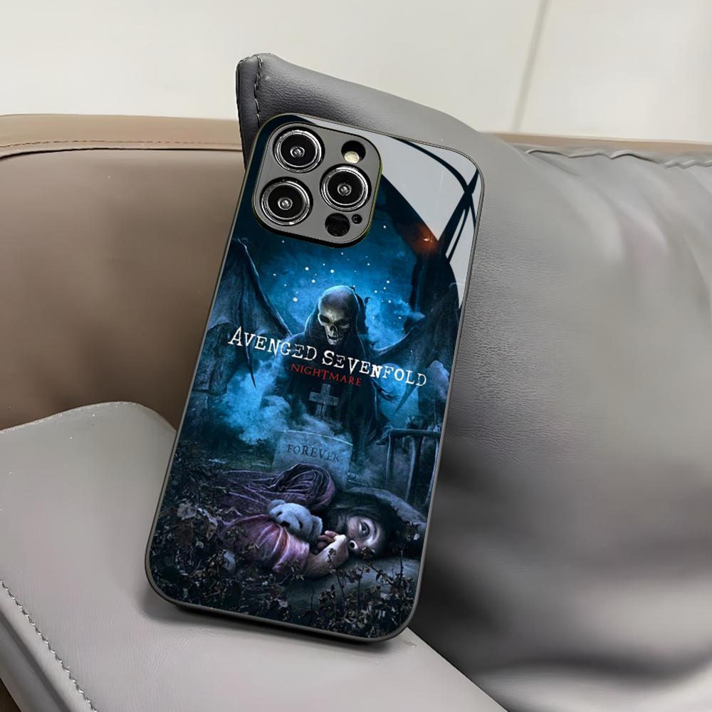 A-Avenged Sevenfold Phone Case for Iphone 17 Air 16 15 14 12 11 13 Pro Max Mini X Xr Xs Puls Black Glass Cover