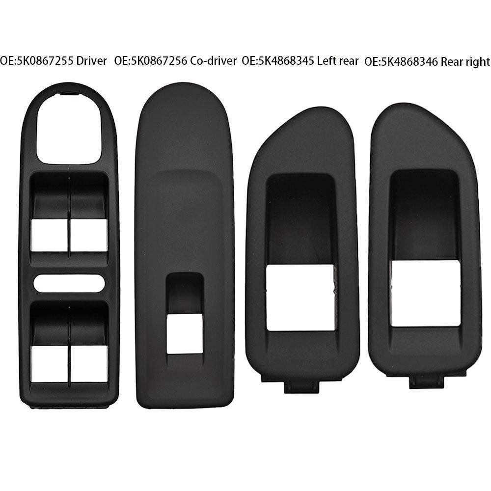 

Совместимая панель переключателей 5K0867255A для моделей Volkswagen 5K0867256, 5K4868345, 5K4868346 Left Rear