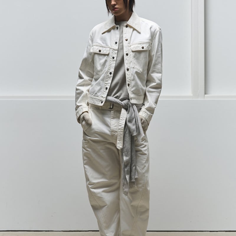 MAYA SAPANA Cotton Mini Scarf (Fog White)