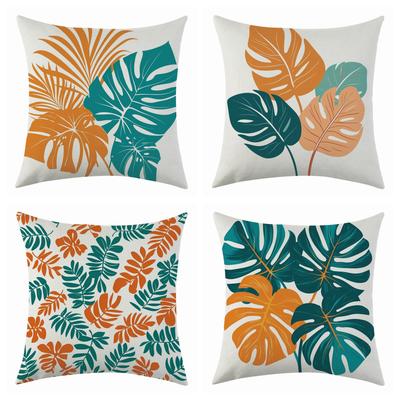 New Green Plant Leaf Art Pillow Cover Holiday Decoration Car Cushion Cover