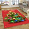 3D Merry Christmas Tree Santa Claus Cartoon Area Rug Large,Carpet for Home Living Room Sofa Doormat Decor,kid Non-slip Floor Mat
