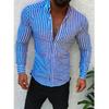 2026 Men's Slim Fit Striped Long Sleeve Shirt - Youth Fashion Business Casual