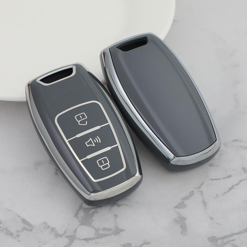 

3-Button ORA Key Case for Great Wall Black Cat/R1/White Cat, Haval H6/Big Dog, Harvard M6/F7 - Black