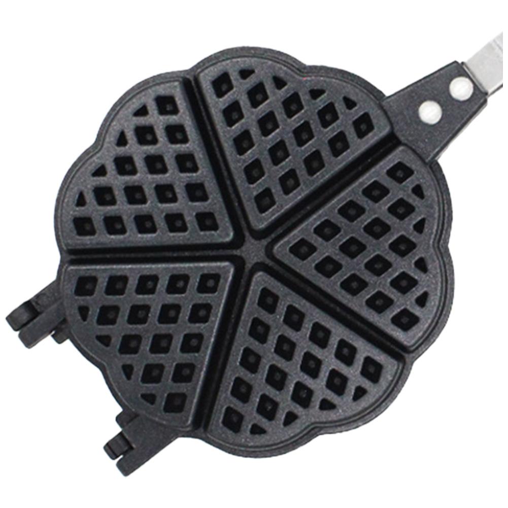 Waffle Maker Pan Non-Stick Aluminum Alloy Sandwich Toaster Breakfast Frying Pan Sandwich Toaster Maker Eggette Breakfast Machine