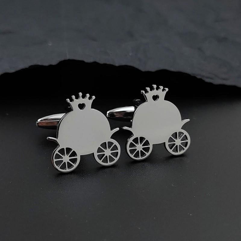 Dreamy Pumpkin Carriage Cufflinks Fairy Tale Style Instagram Daily Clothing Romantic Accessories 14k серебряный