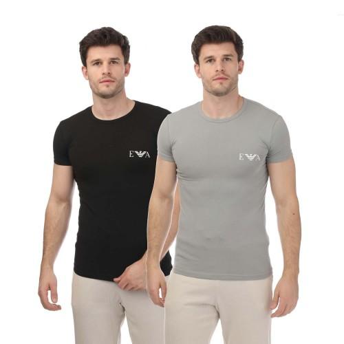 Emporio Armani Mens Logo T-Shirt (Pack of 2)