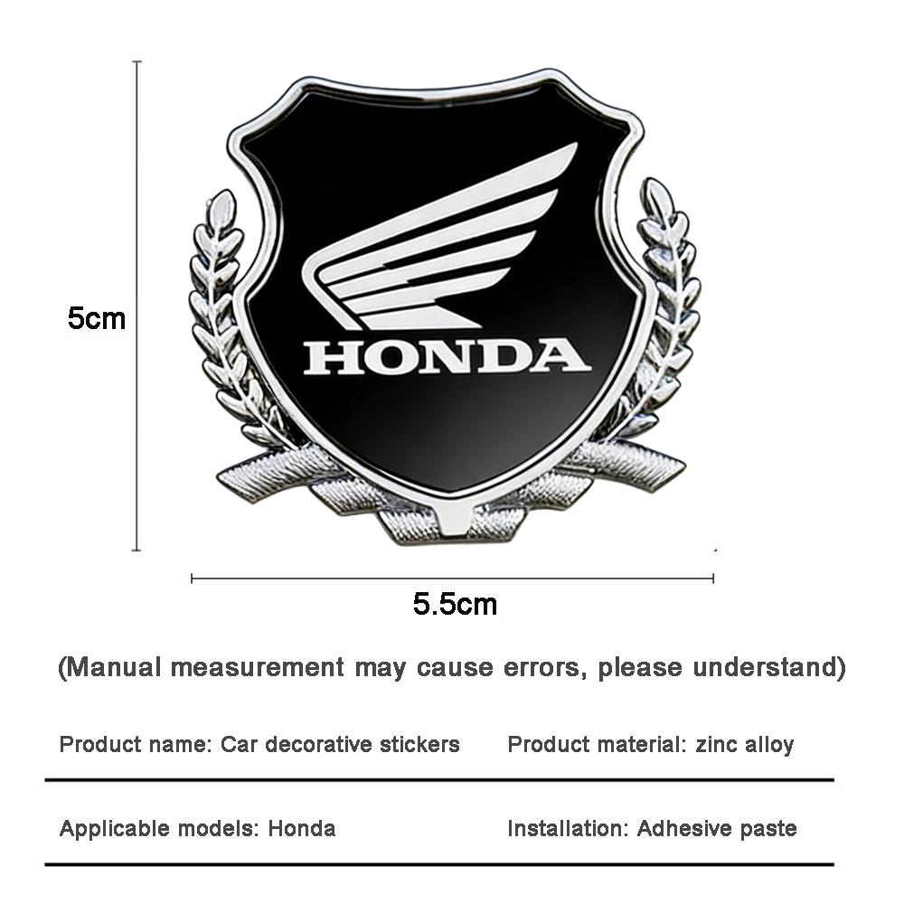 CNX1 Honda Wing Shield Emblem Sticker, 3D Metal Decorative Badge for Honda Motorcycle CBR CB Scooter Exterior Accessories