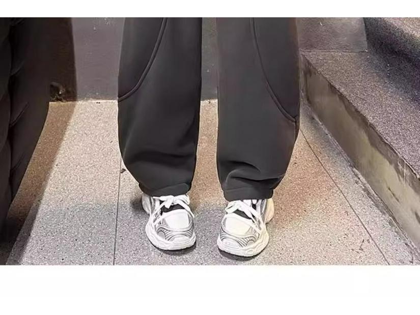 Dívčí kalhoty s širokými nohavicemi pro jaro a podzim 2025 - Ležérní módní pracovní a sportovní kalhoty pro velké děti