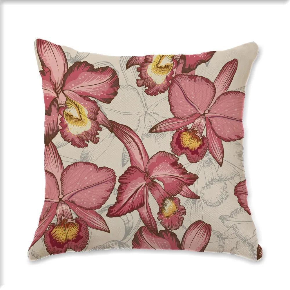 Vintage Plant Flower Style Single Side Digital Printing Bohemian Pillowcase Car Sofa Cushion Suite Bedroom Bedside Decoration
