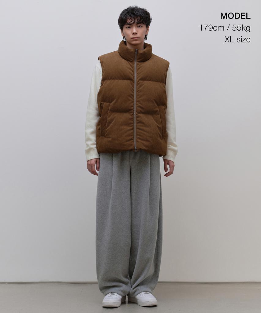 Musinsa Standard Daily Puffer Corduroy Padded Vest [Brown]