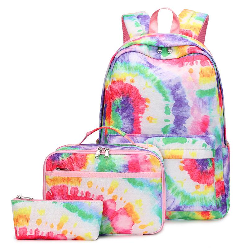 3-delige Set Kinder Schoolrugzak Leuke Student Rugzakken voor Tienermeisjes Waterdichte Schooltassen Met Lunchtas Etui