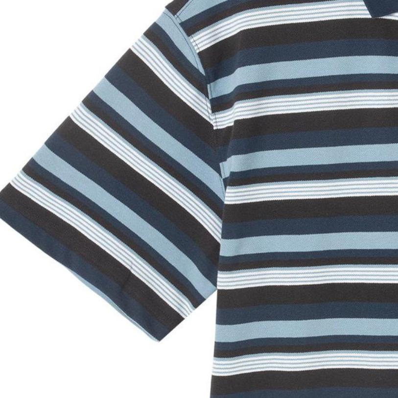 Puma Downtown 180 Loose Fit Color Block Striped Polo Shirt Men Tops Navy-Blue 630119-14