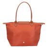 Longchamp Le Pliage X Series Silver Metal Zipper Snap Closure Recycled Polyamide Canvas Tote Shoulder Bag Women Bags Brown 2605919404