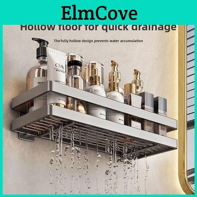 Bathroom Wall Mount Storage Rack With Steel Surface For Household Organization