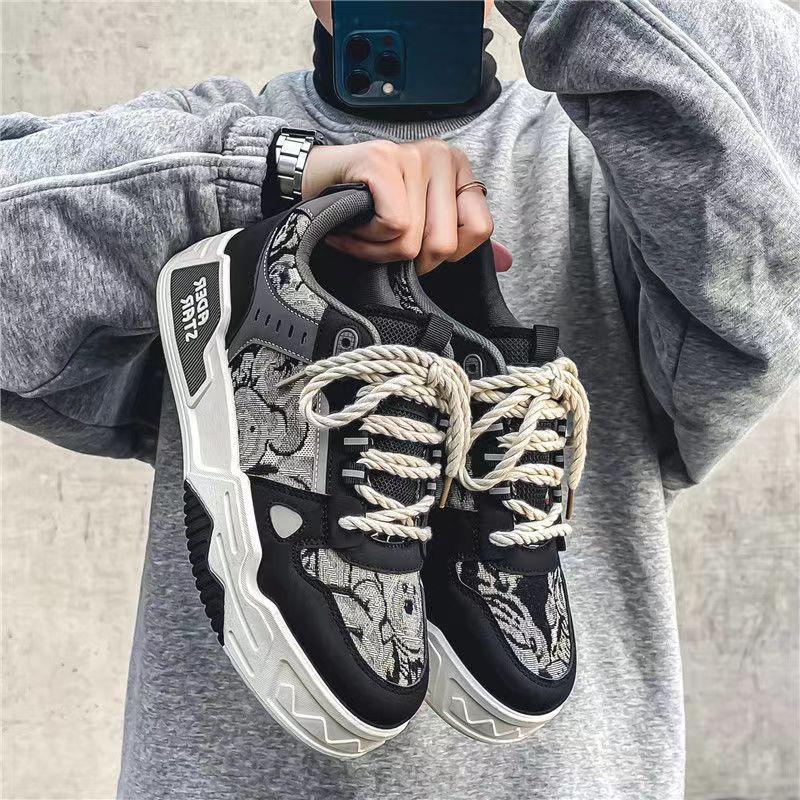 

Guochao men s shoes new summer breathable explosion niche original casual board shoes platform non-slip sports tide shoes 44