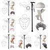 Grandma Costume Set Old Lady Costume Outfit Girl Halloween Old Lady Costume Set