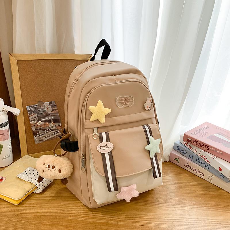 High Value, Fresh and Sweet, Candy-colored Backpack, Lightweight and Large-capacity Backpack for Junior High School Students